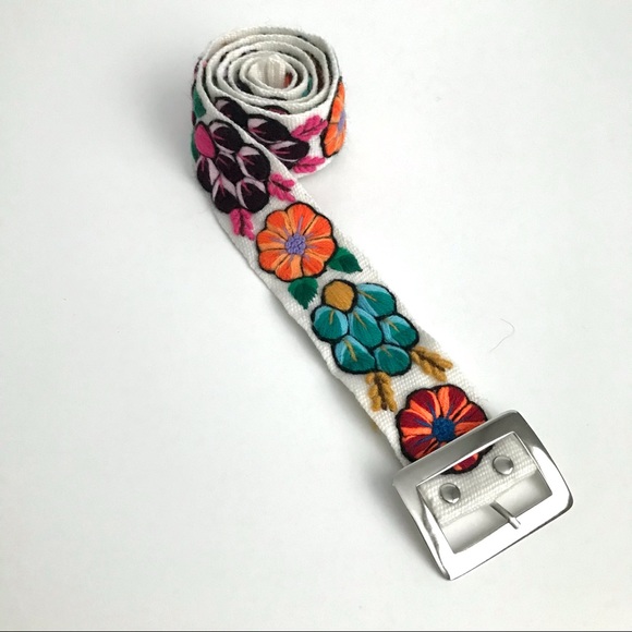 Boho Festival Embroidered Floral Belt - Picture 9 of 9